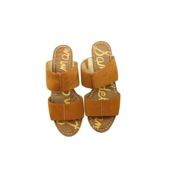 Sam Edelman Size 7.5M Brown Suede Wedge Platform Heels Shoes NWT - Picture 2 of 4